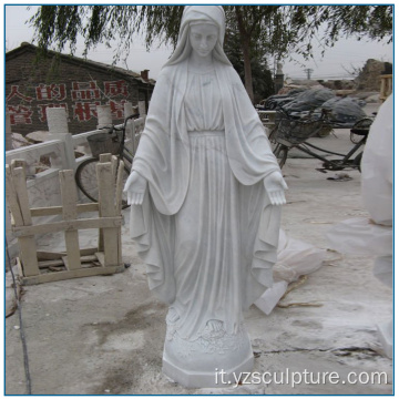 Dimensioni di vita Bianco Marmo Statue di Vergine Maria in vendita